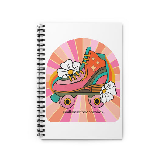 Retro Roller Skate Spiral Notebook - Ruled Line