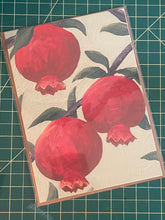 Load image into Gallery viewer, Pomegranate Print Greeting Card - Evelyn Gold
